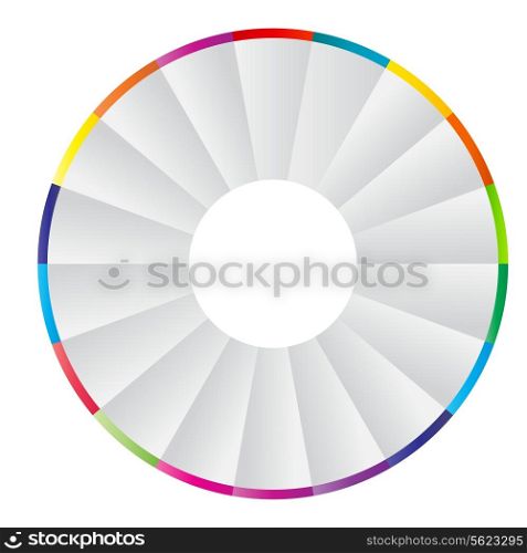 Concept of colorful circular banners with arrows for different business design. Vector illustration