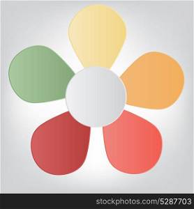 Concept of colorful flower for different business design. Vector illustration