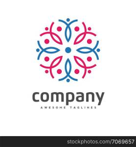 concept of people activity and community logo set.community no profit logo, education child logo