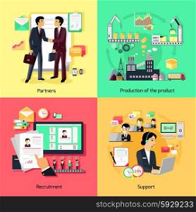 Concept of recruiting support and partnership. Partnership business, career and productivity collaboration, assistance working, strategy process development, professional management illustration