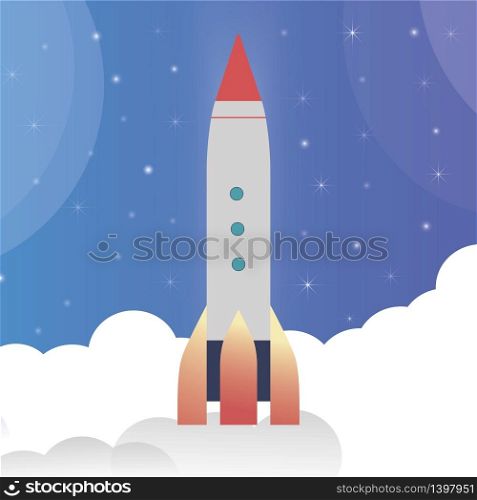 Concept rocket launch. Space travel to the moon. Project start up and development process. For landing pages, templates, UI, web, mobile applications.. Concept rocket launch. Space travel to the moon. Project start up and development process.