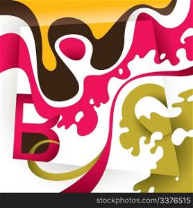 Conceptual background with abstraction and typography