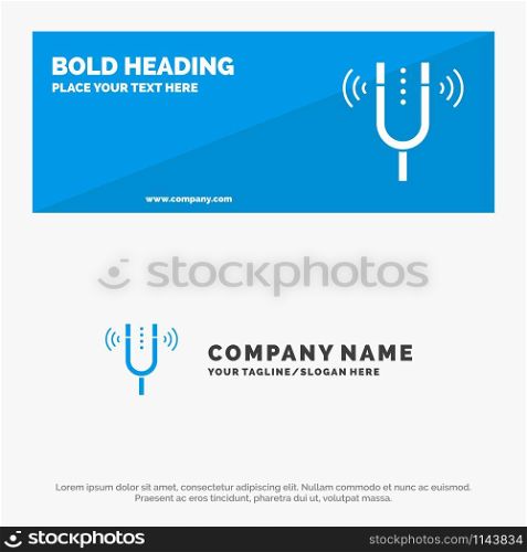 Concert, Fork, Cameron, Pitch, Reference SOlid Icon Website Banner and Business Logo Template