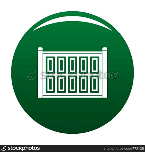 Concrete fence icon. Simple illustration of concrete fence vector icon for any design green. Concrete fence icon vector green
