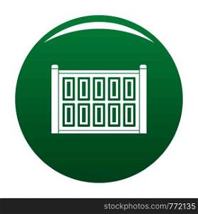 Concrete fence icon. Simple illustration of concrete fence vector icon for any design green. Concrete fence icon vector green