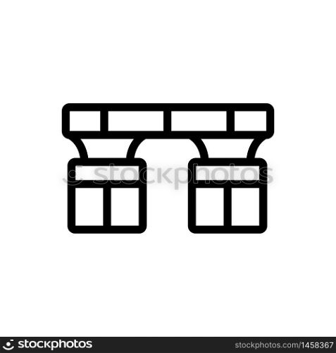concrete joinery icon vector. concrete joinery sign. isolated contour symbol illustration. concrete joinery icon vector outline illustration