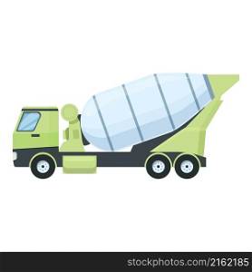 Concrete mix icon cartoon vector. Cement truck. Machine building. Concrete mix icon cartoon vector. Cement truck