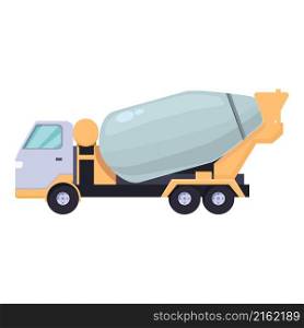 Concrete mixer icon cartoon vector. Cement truck. Building car. Concrete mixer icon cartoon vector. Cement truck