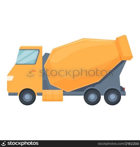 Concrete mixer icon cartoon vector. Cement truck. Construction machine. Concrete mixer icon cartoon vector. Cement truck