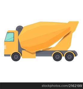 Concrete mixer truck icon cartoon vector. Cement construction. Car mix. Concrete mixer truck icon cartoon vector. Cement construction