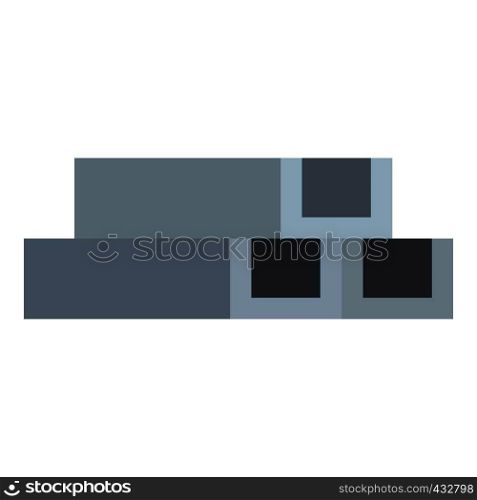 Concrete or metal constructions icon flat isolated on white background vector illustration. Concrete or metal constructions icon isolated