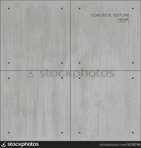 Concrete wall texture background. Abstract construction pattern and texture for architectural and interior design idea. Vector illustration.