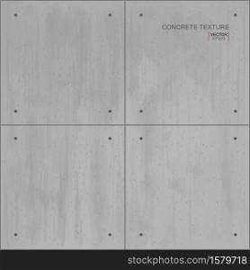 Concrete wall texture background. Abstract construction pattern and texture for architectural and interior design idea. Vector illustration.