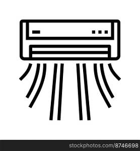conditioner air line icon vector. conditioner air sign. isolated contour symbol black illustration. conditioner air line icon vector illustration