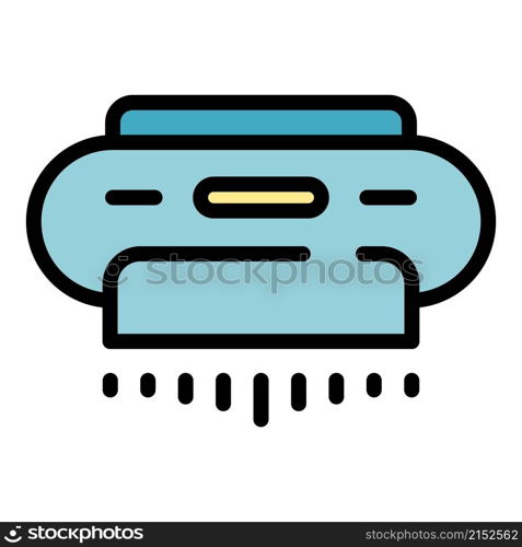Conditioner air purifier icon. Outline conditioner air purifier vector icon color flat isolated. Conditioner air purifier icon color outline vector