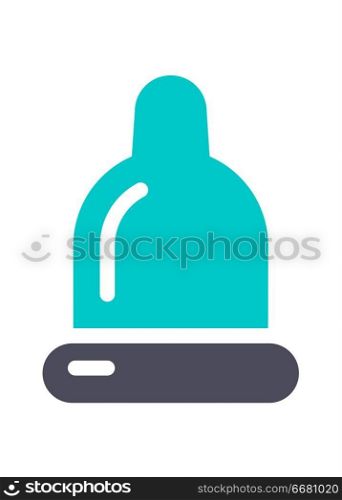 Condom, gray turquoise icon on a white background. New gray turquoise icon on a white background