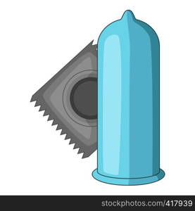 Condom icon. Cartoon illustration of condom vector icon for web. Condom icon, cartoon style