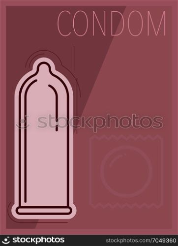 Condom Minimal Design Creative Vector Art Illustration