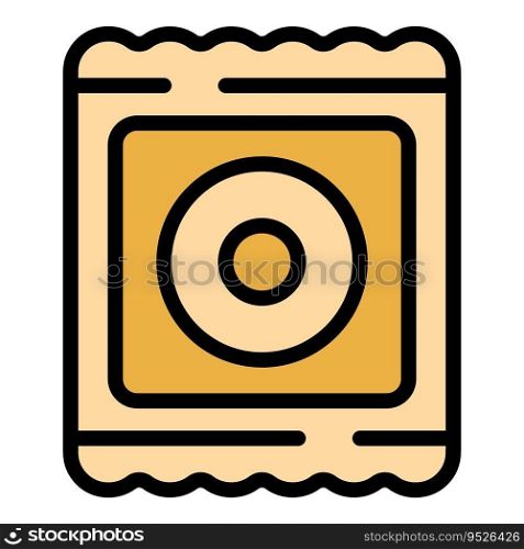 Condom pack icon outline vector. Sexual gender. Advice school color flat. Condom pack icon vector flat