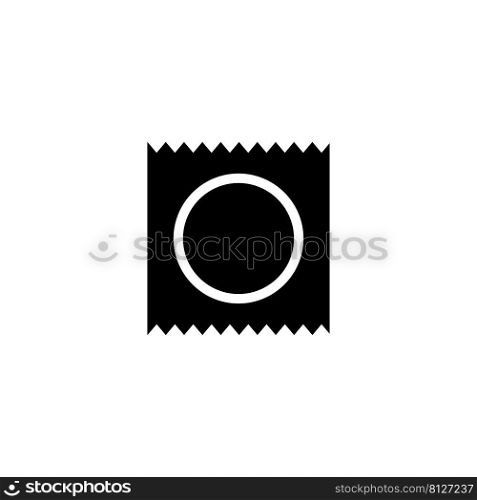 Condom Package, Contraceptive, Safe Sex Pack. Flat Vector Icon illustration. Simple black symbol on white background. Condom Package, Contraceptive sign design template for web and mobile UI element. Condom Package, Contraceptive, Safe Sex Pack. Flat Vector Icon illustration. Simple black symbol on white background. Condom Package, Contraceptive sign design template for web and mobile UI element.