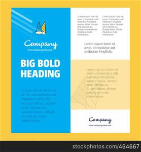 Cone cap Business Company Poster Template. with place for text and images. vector background