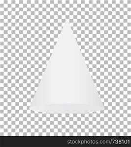 cone isolated on transparent background. cone sign. 3d cone basic shape.