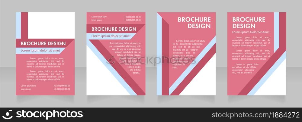 Conference announcement blank brochure layout design. Event campaign. Vertical poster template set with empty copy space for text. Premade corporate reports collection. Editable flyer paper pages. Conference announcement blank brochure layout design