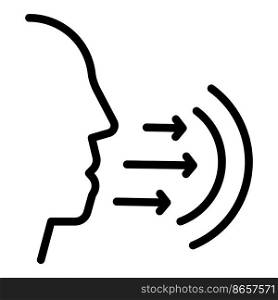 Conference speech icon outline vector. Online group. Call webinar. Conference speech icon outline vector. Online group