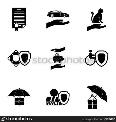 Confidence icons set. Simple illustration of 9 confidence vector icons for web. Confidence icons set, simple style