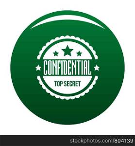 Confidental logo. Simple illustration of confidental vector logo for any design green. Confidental logo, simple style.