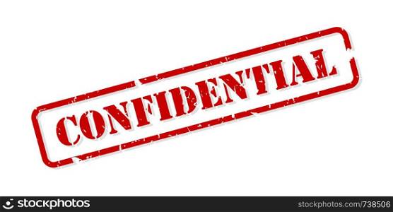 Confidential red rubber stamp vector isolated