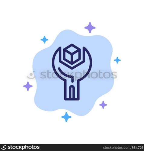 Config, Develop, Product, Sdk, Service Blue Icon on Abstract Cloud Background