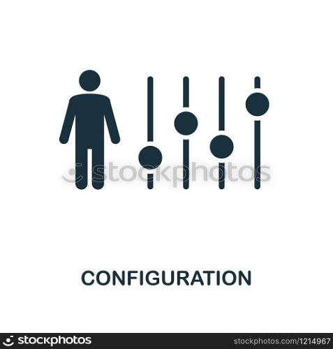 Configuration creative icon. Simple element illustration. Configuration concept symbol design from project management collection. Can be used for mobile and web design, apps, software, print.. Configuration icon. Monochrome style icon design from project management icon collection. UI. Illustration of configuration icon. Ready to use in web design, apps, software, print.