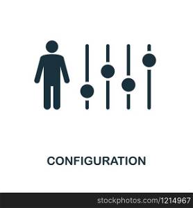 Configuration creative icon. Simple element illustration. Configuration concept symbol design from project management collection. Can be used for mobile and web design, apps, software, print.. Configuration icon. Monochrome style icon design from project management icon collection. UI. Illustration of configuration icon. Ready to use in web design, apps, software, print.