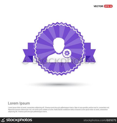 Configuration user icon - Purple Ribbon banner