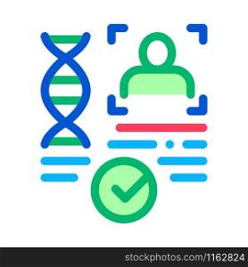 Confirmation Dna File Icon Vector. Outline Confirmation Dna File Sign. Isolated Contour Symbol Illustration. Confirmation Dna File Icon Outline Illustration