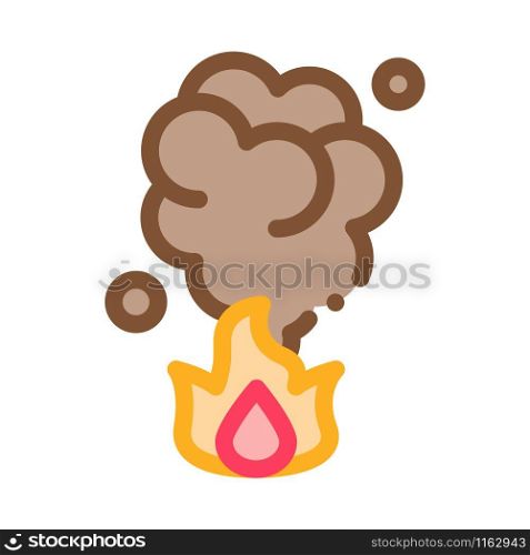 Conflagration Burn Flame Icon Vector. Outline Conflagration Burn Flame Sign. Isolated Contour Symbol Illustration. Conflagration Burn Flame Icon Outline Illustration