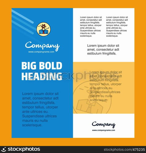 Confused man Business Company Poster Template. with place for text and images. vector background