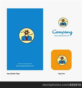 Confused man Company Logo App Icon and Splash Page Design. Creative Business App Design Elements