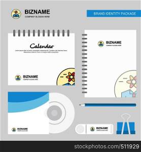 Confused man Logo, Calendar Template, CD Cover, Diary and USB Brand Stationary Package Design Vector Template