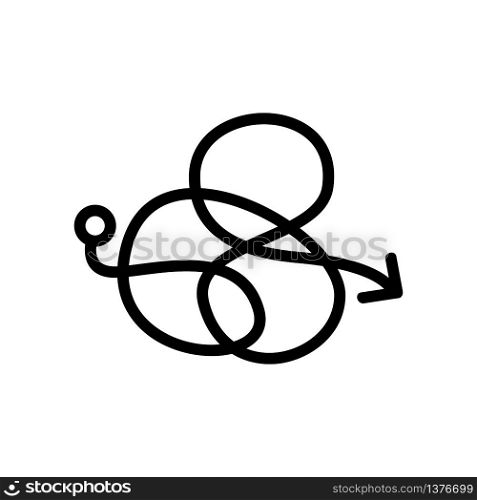 confusion chaos icon vector. confusion chaos sign. isolated contour symbol illustration. confusion chaos icon vector outline illustration
