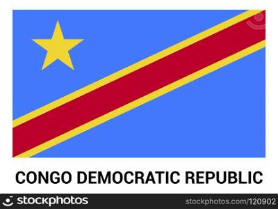 Congo Democratic Republic flag design vector