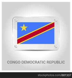 Congo Democratic Republic flag design vector