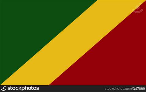 Congo flag image for any design in simple style. Congo flag image