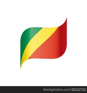 Congo flag, vector illustration. Congo flag, vector illustration on a white background