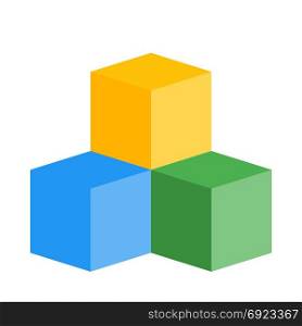 congruent cubes stacked