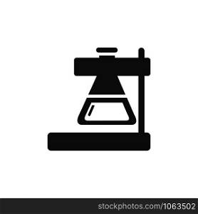 Conical flask icon. Erlenmeyer laboratory instrument. Isolated vector illustration
