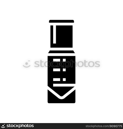 conical vial chemical glassware lab glyph icon vector. conical vial chemical glassware lab sign. isolated symbol illustration. conical vial chemical glassware lab glyph icon vector illustration