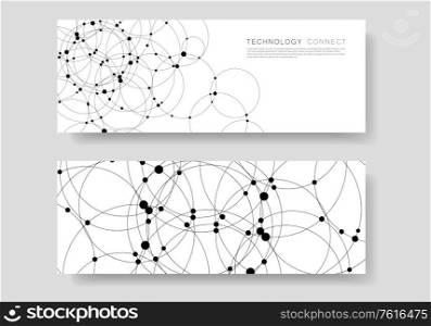 Connect circle and dots background. Vector cover design template.. Connect circle and dots background. Vector cover design template
