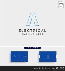 connect or electrical a logo design vector icon element isolated with business card include. connect or electrical a logo design vector icon element isolated